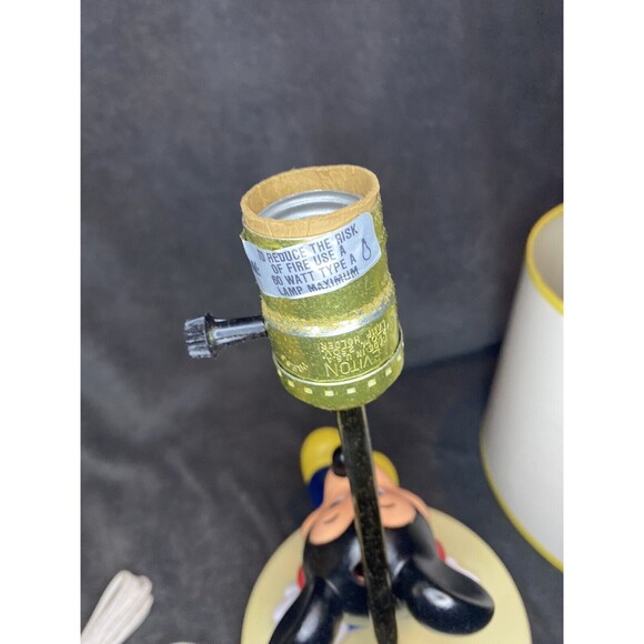 Vintage 80s DISNEY Mickey Mouse Nursery Lamp Original Shade 1981 Open Box - Picture 9 of 12